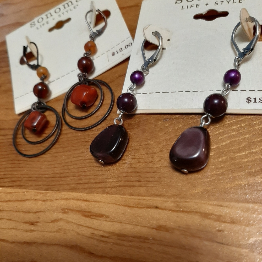 Earrings Dangles 2 Pairs